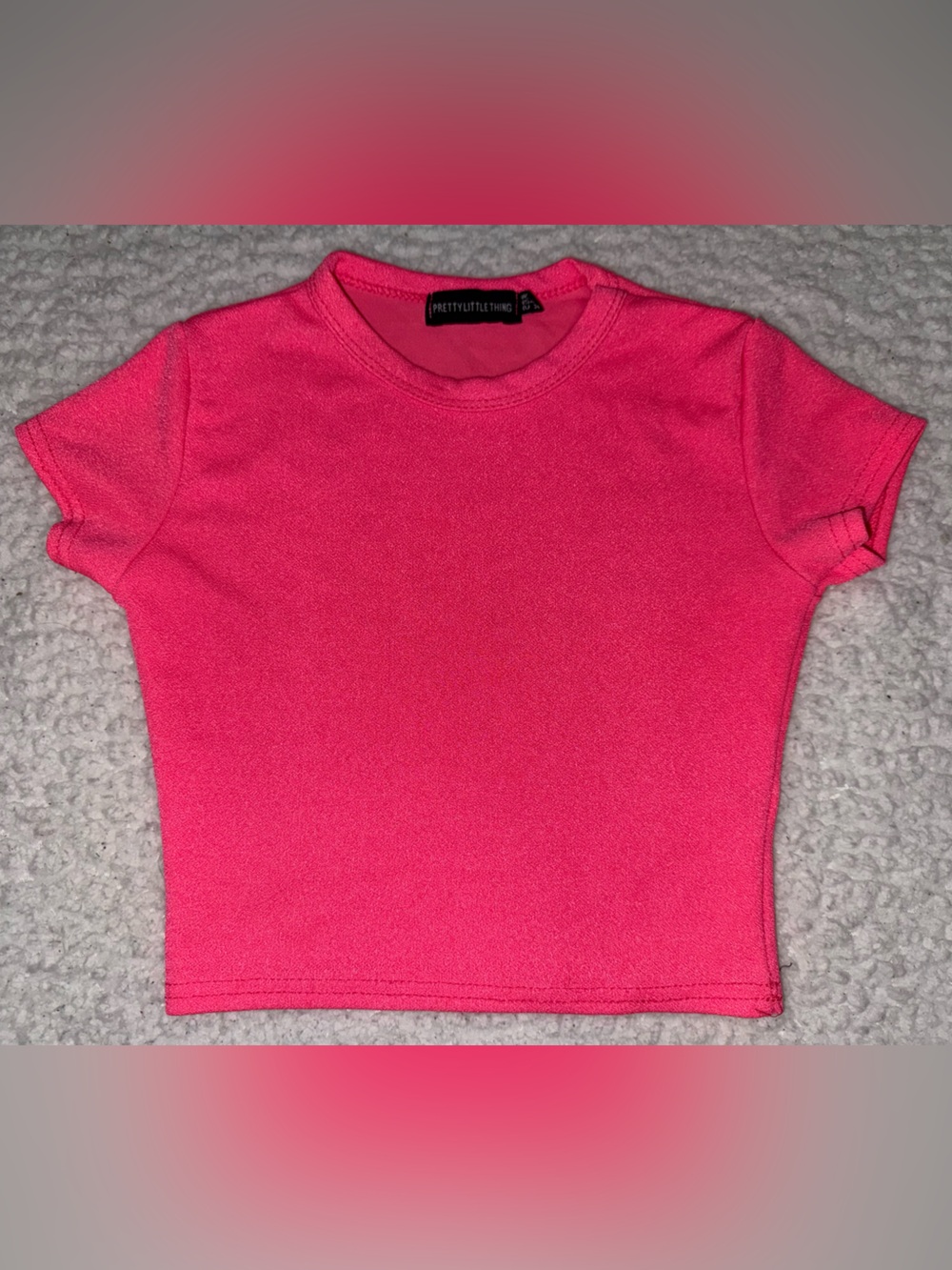 PrettyLittleThing Neon Pink Crop Top